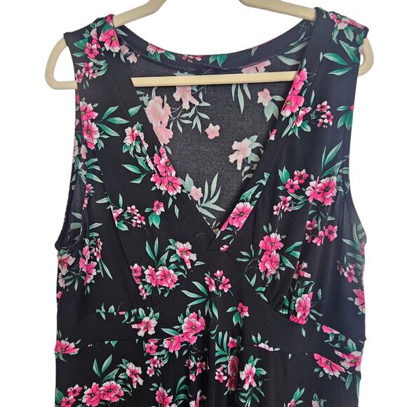 Torrid Dress Floral Dress Skater Dress Knee Length Dress Jersey Knit Dress 2X - Picture 2 of 8